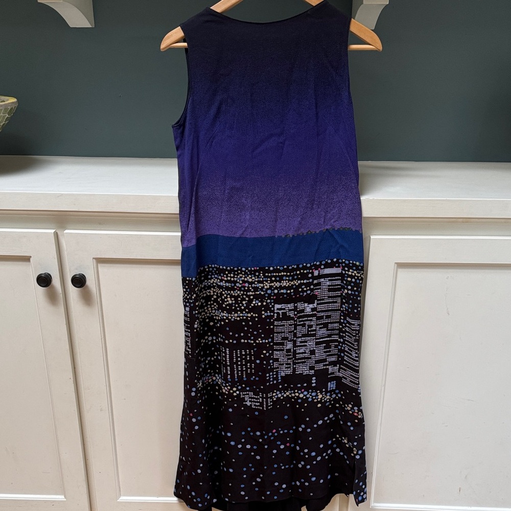 Akris Elegant Purple and Black printed Women's Dress